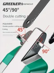 One-handed pocket 10 inch aluminum alloy hand saw with 11 saw blades